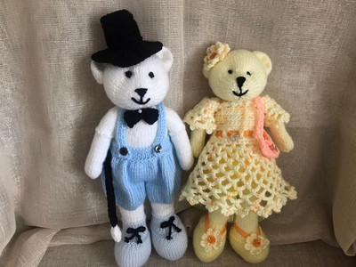 Brenda, Ted and Ginger dancing partners, knitting and crocheting.jpg